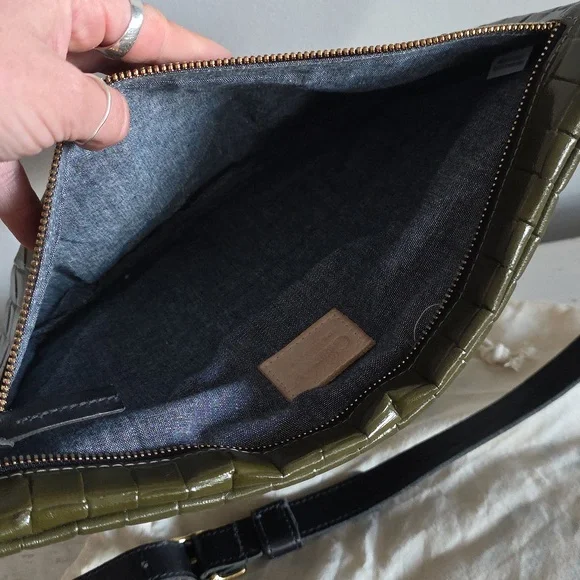 Clare V. Grande Fanny Pack In Army Leather Embossed - Picture 13 of 16